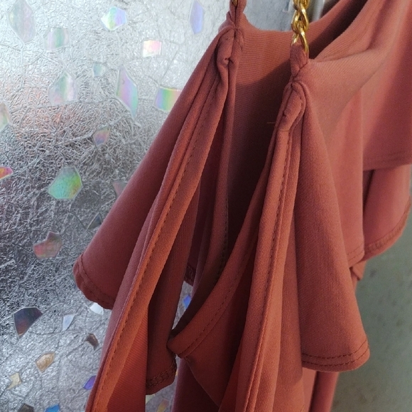 First Love Pink Ruffled Off-Shoulder Blouse - Picture 11 of 13